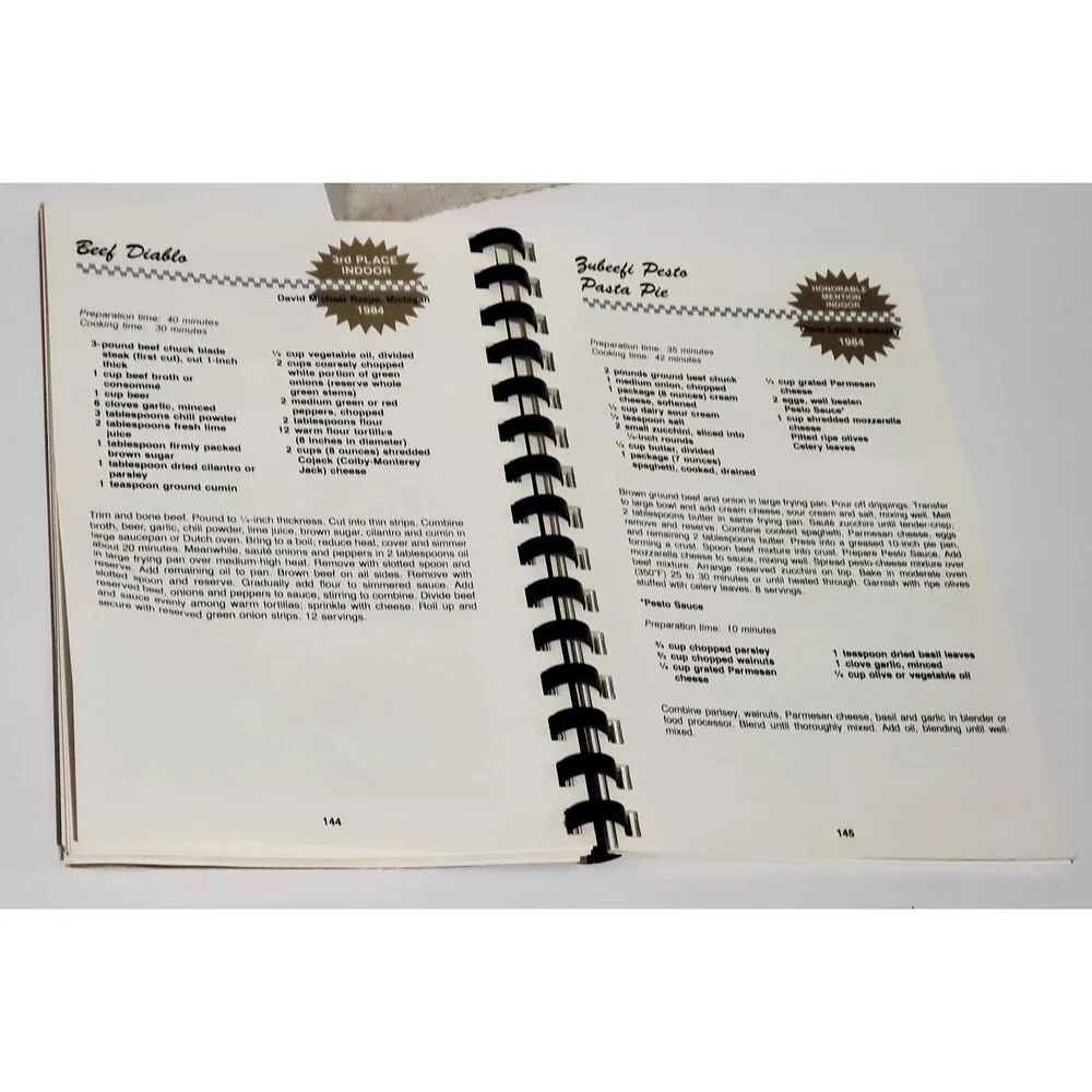 Vintage 1980s Best of Beef Cookbook National Cattlewomen Cookoff Recipes Retro